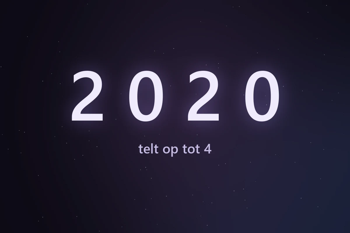 De cijferreeks 2020, die in de numerologie optelt tot 4