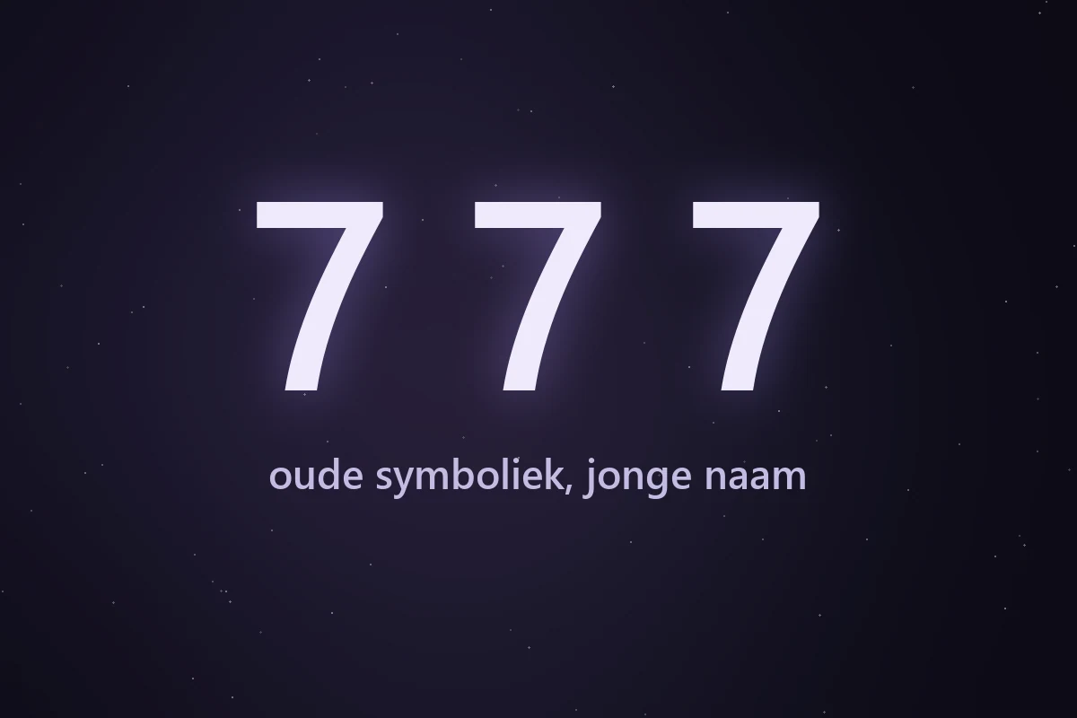 Beeld met de cijfers 777