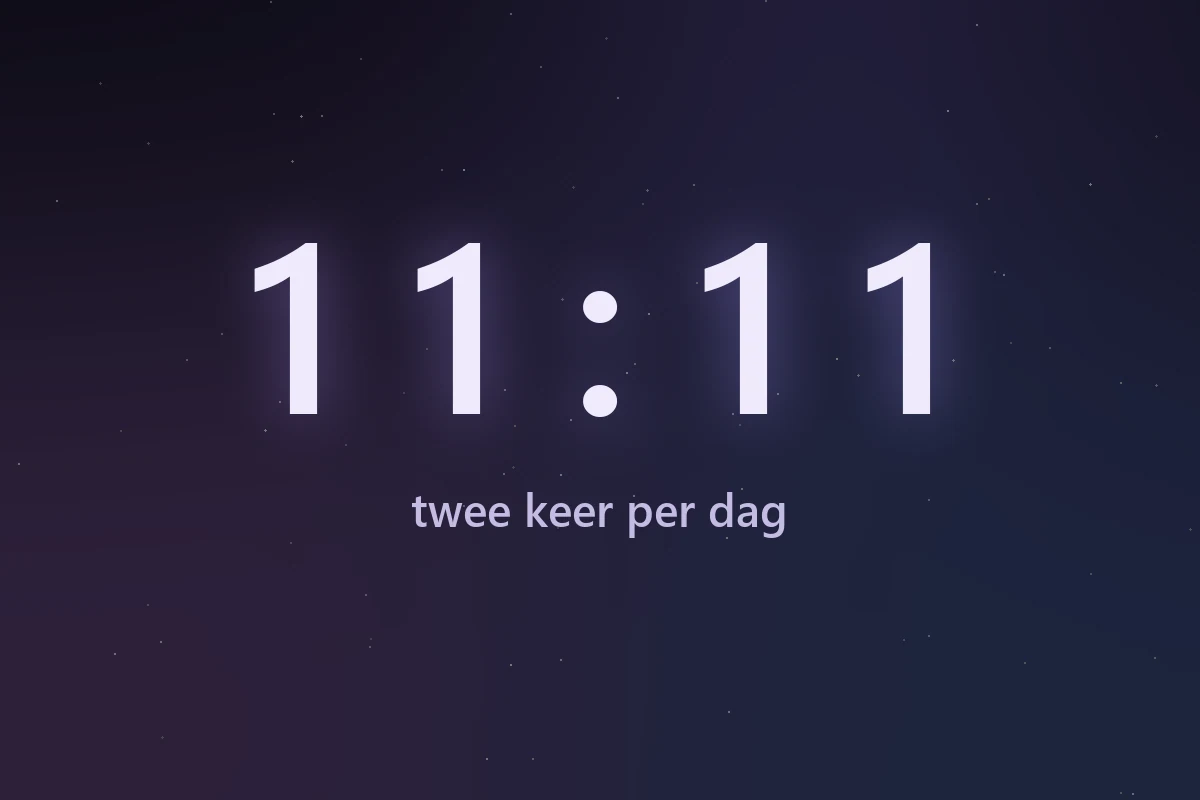 Beeld met de cijfers 11:11