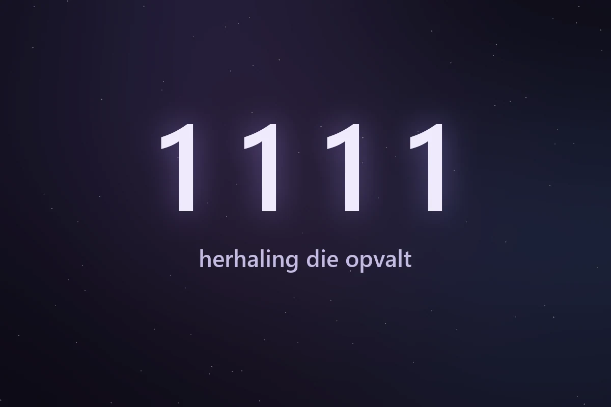 Beeld met de cijfers 1111